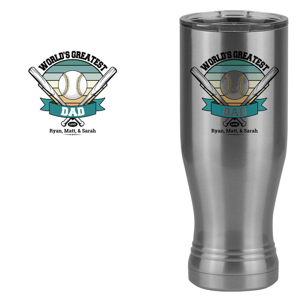 Personalized World's Greatest Pilsner Tumbler (20 oz) - Design View