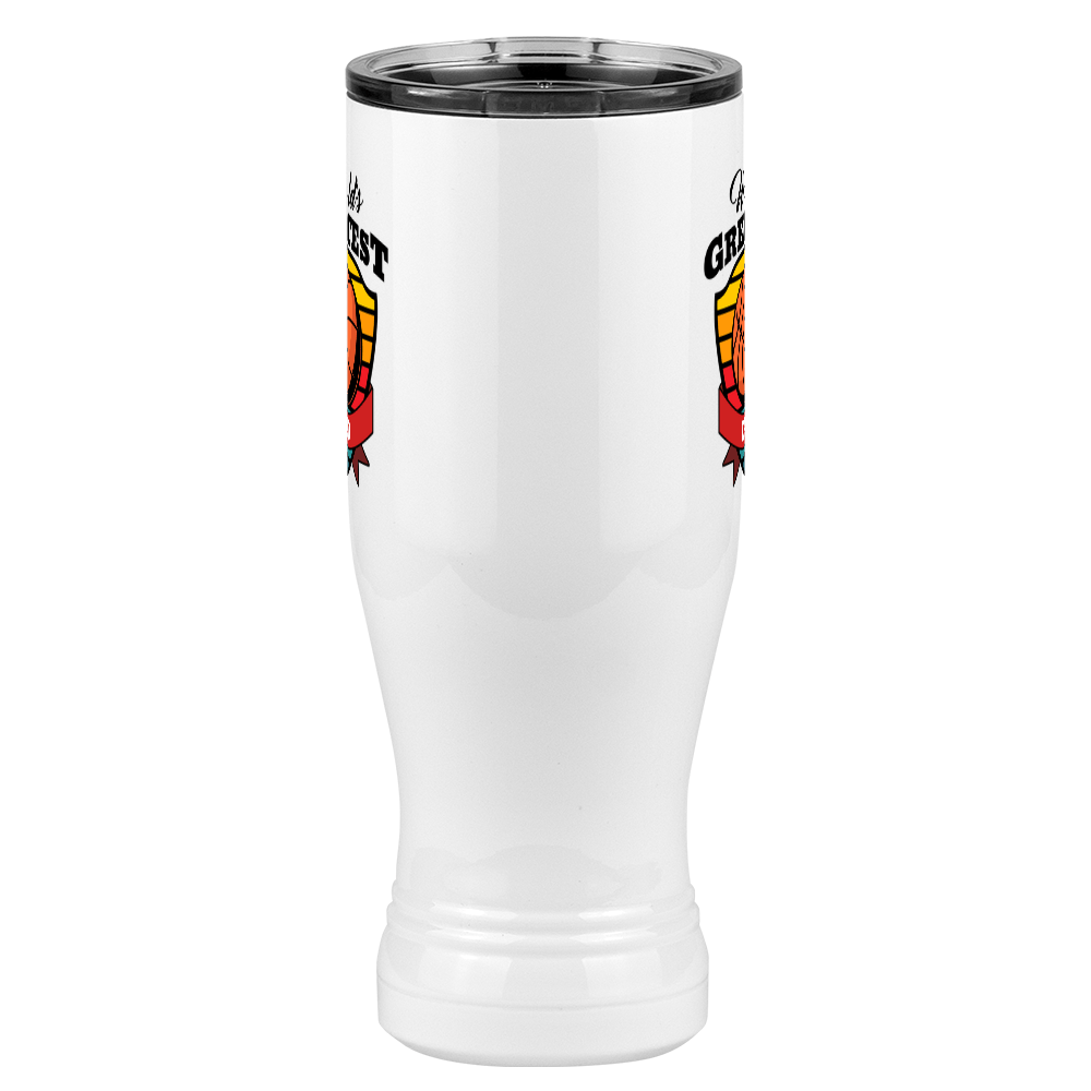World's Greatest Dad Pilsner Tumbler (20 oz) - Basketball - Front View