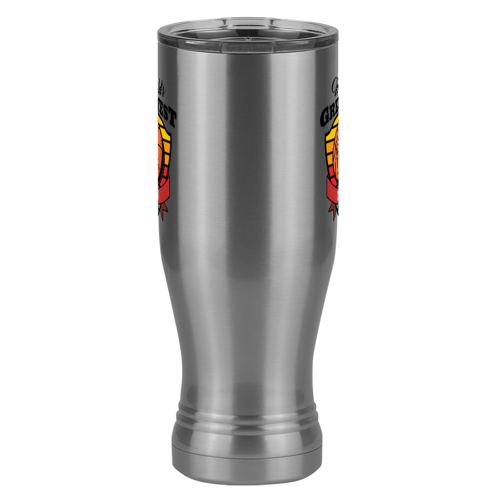 World's Greatest Dad Pilsner Tumbler (20 oz) - Basketball - Front View
