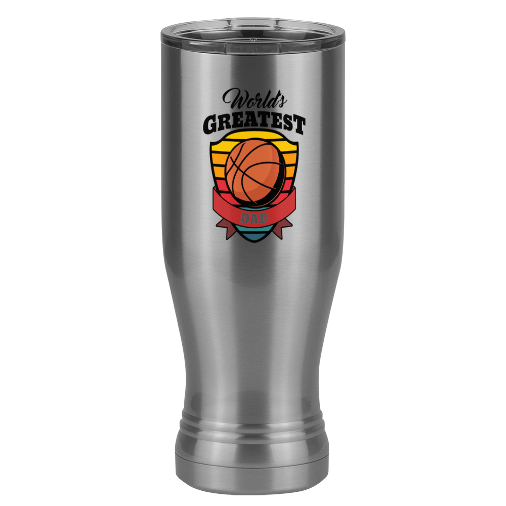 World's Greatest Dad Pilsner Tumbler (20 oz) - Basketball - Right View