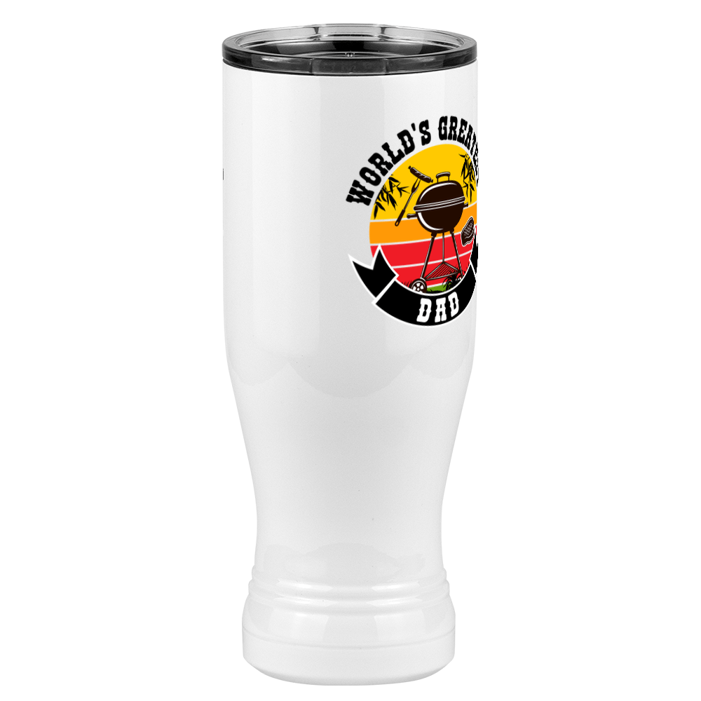World's Greatest Dad Pilsner Tumbler (20 oz) - BBQ - Front Right View