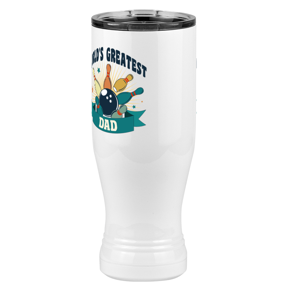 World's Greatest Dad Pilsner Tumbler (20 oz) - Bowling - Front Left View