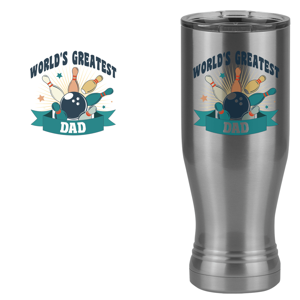 World's Greatest Dad Pilsner Tumbler (20 oz) - Bowling - Design View