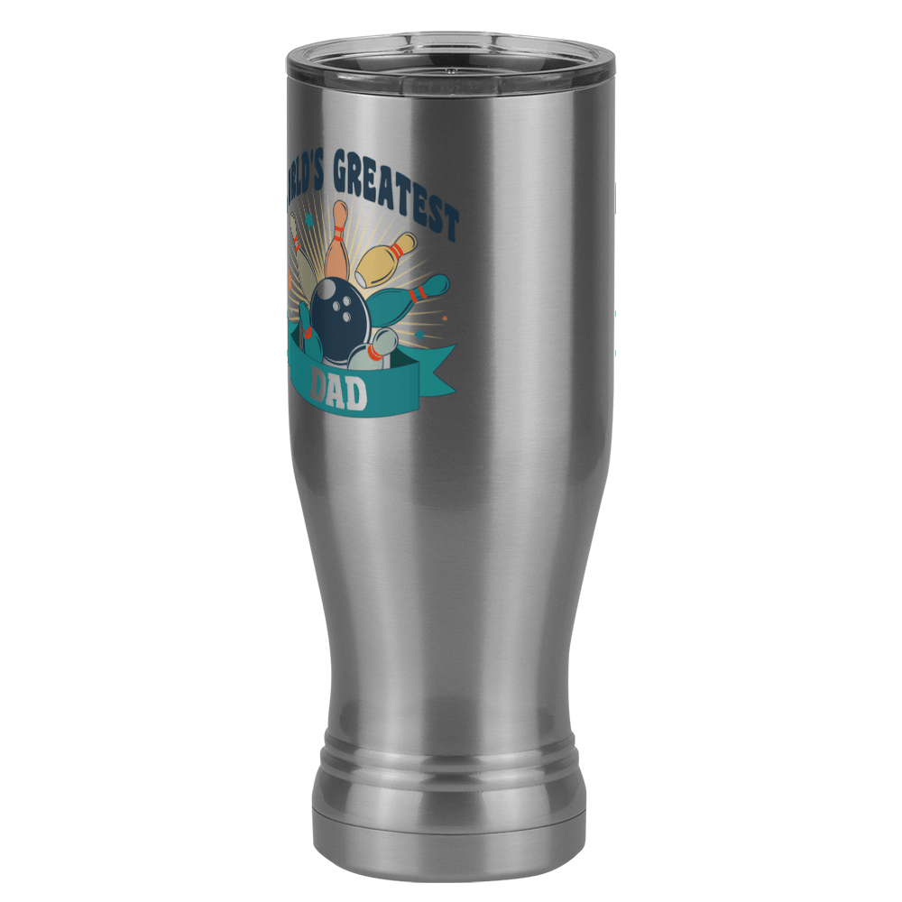 World's Greatest Dad Pilsner Tumbler (20 oz) - Bowling - Front Left View