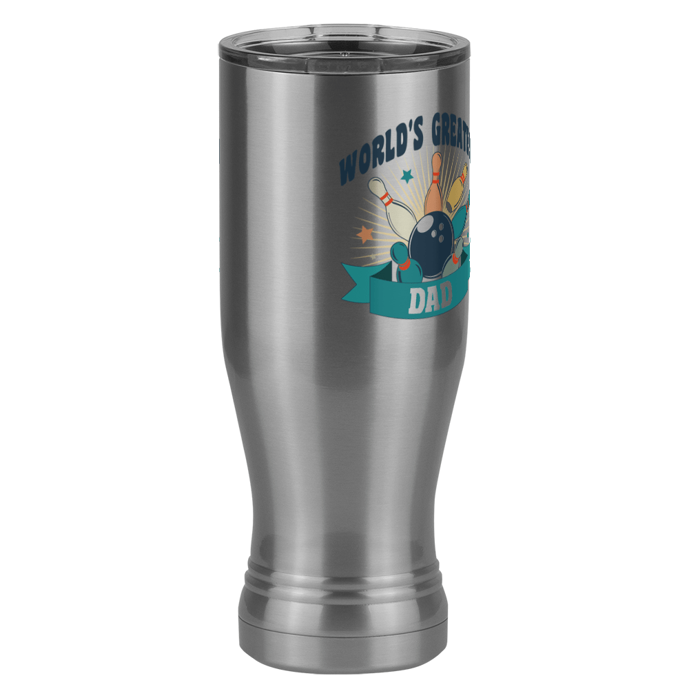 World's Greatest Dad Pilsner Tumbler (20 oz) - Bowling - Front Right View