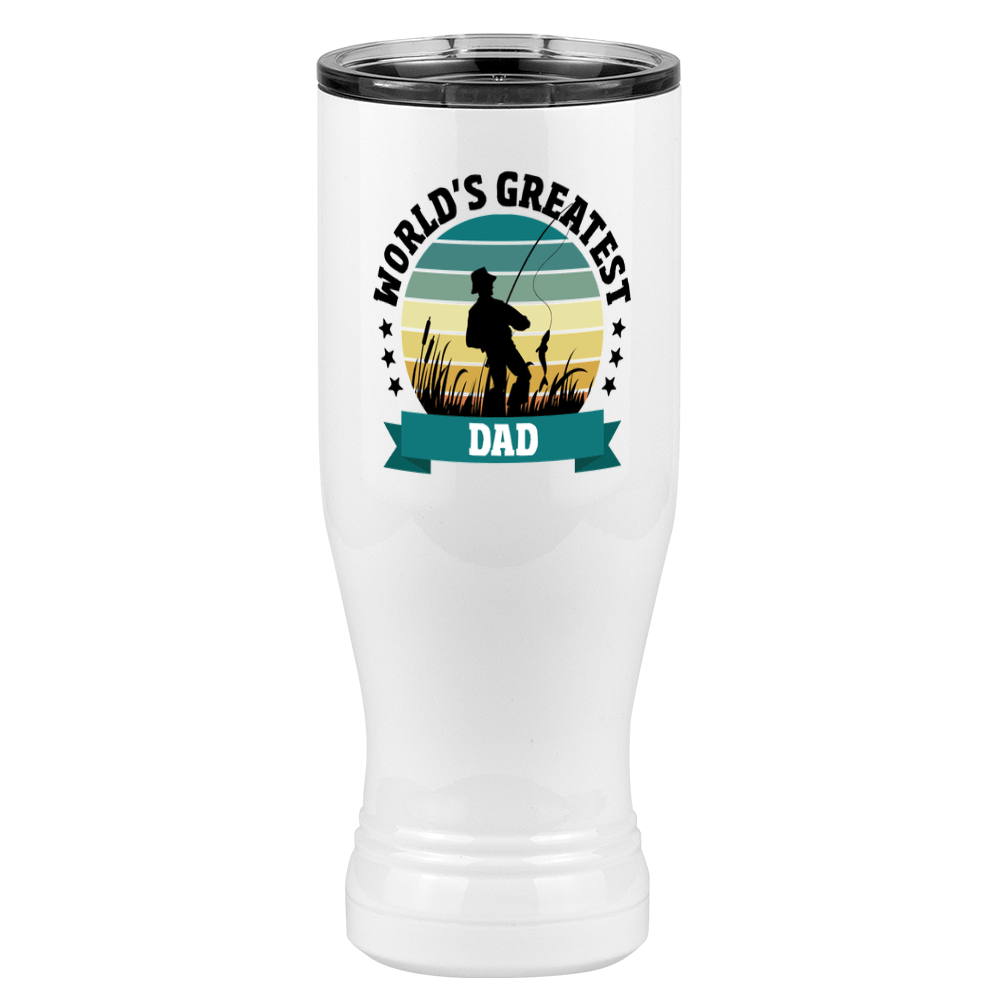 World's Greatest Dad Pilsner Tumbler (20 oz) - Fishing - Right View