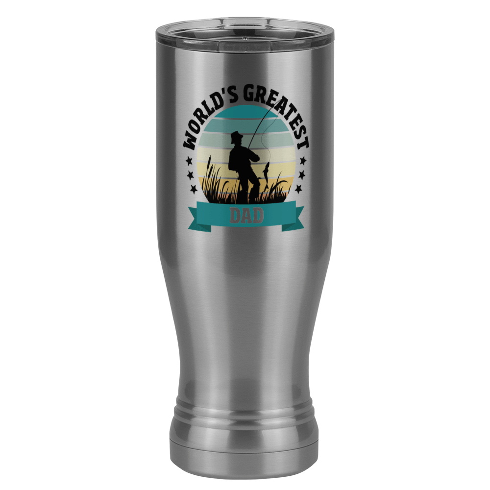 World's Greatest Dad Pilsner Tumbler (20 oz) - Fishing - Right View