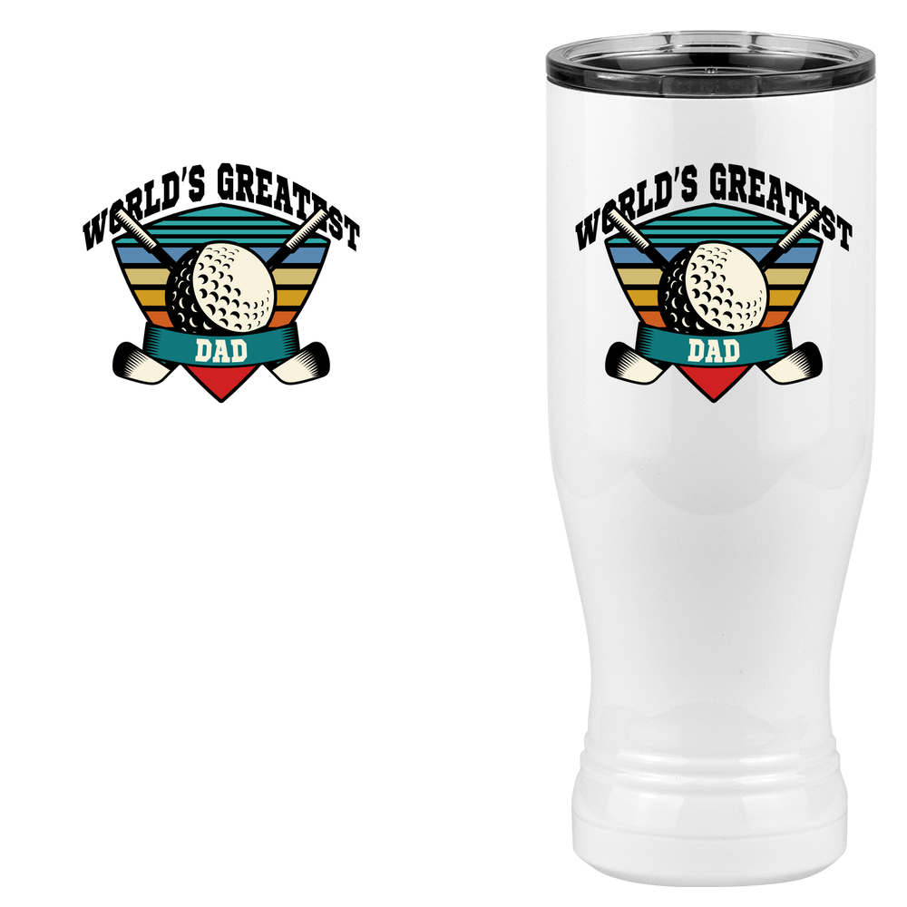 World's Greatest Dad Pilsner Tumbler (20 oz) - Golf - Design View