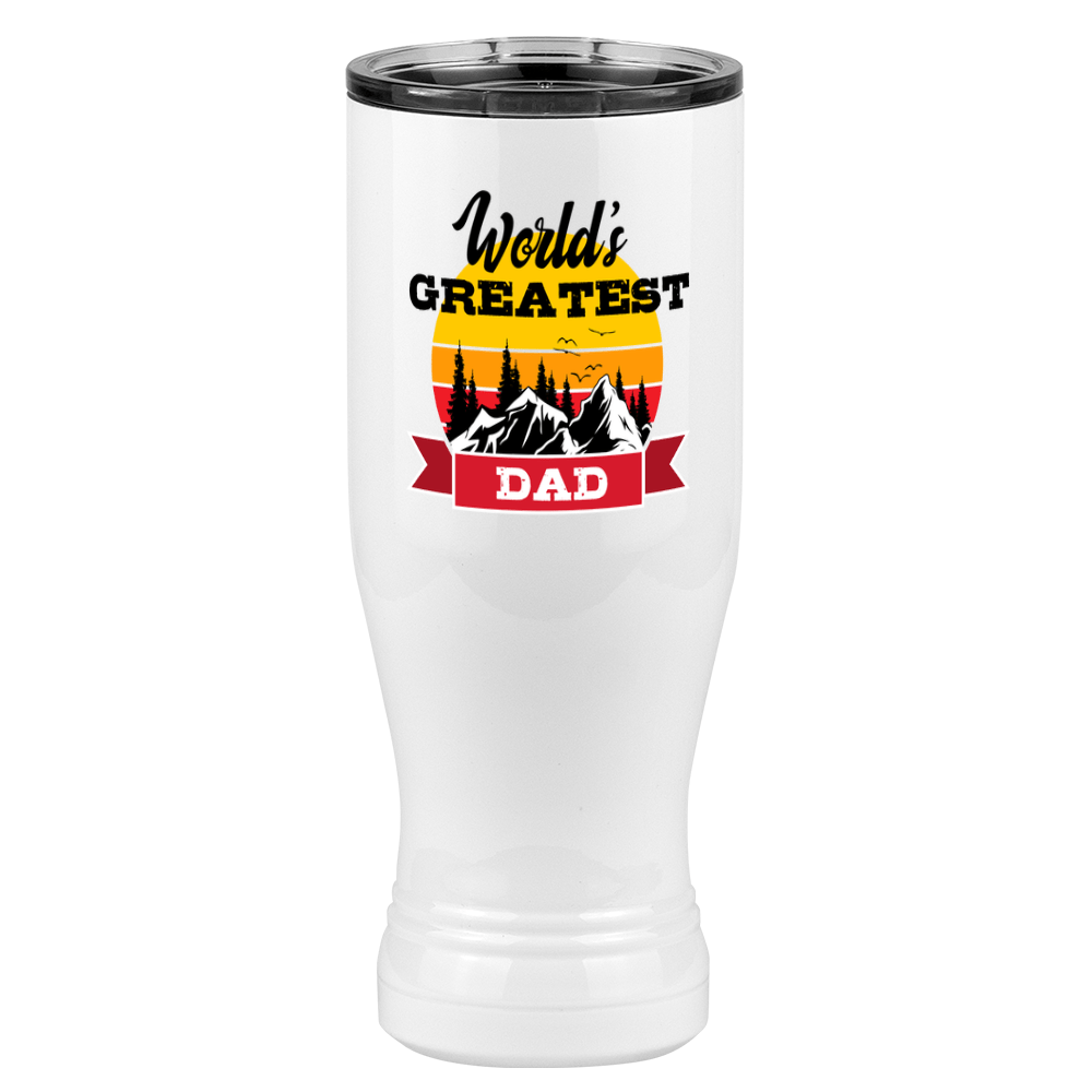 World's Greatest Dad Pilsner Tumbler (20 oz) - Outdoors - Right View