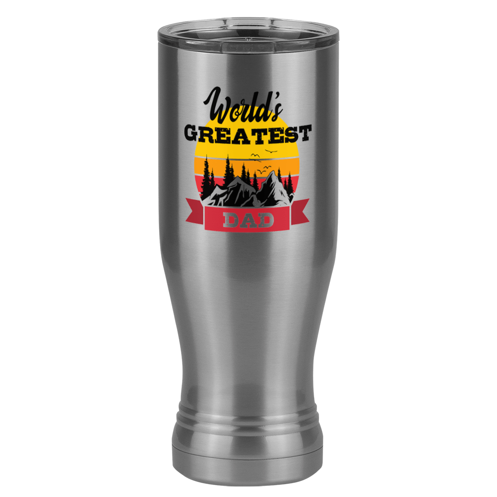 World's Greatest Dad Pilsner Tumbler (20 oz) - Outdoors - Left View