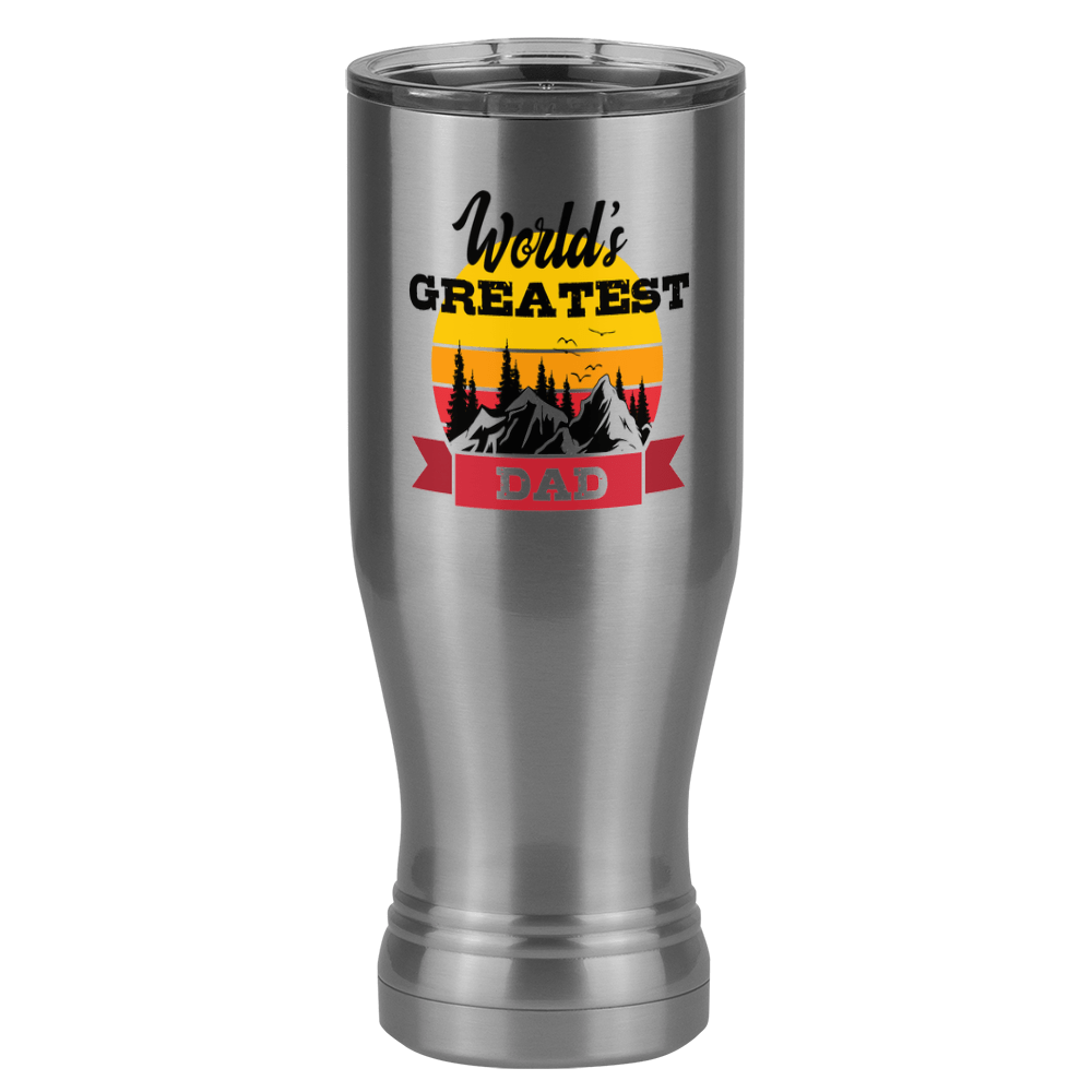 World's Greatest Dad Pilsner Tumbler (20 oz) - Outdoors - Right View