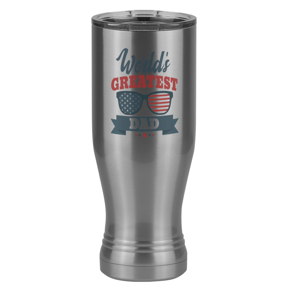 World's Greatest Dad Pilsner Tumbler (20 oz) - USA Sunglasses - Right View