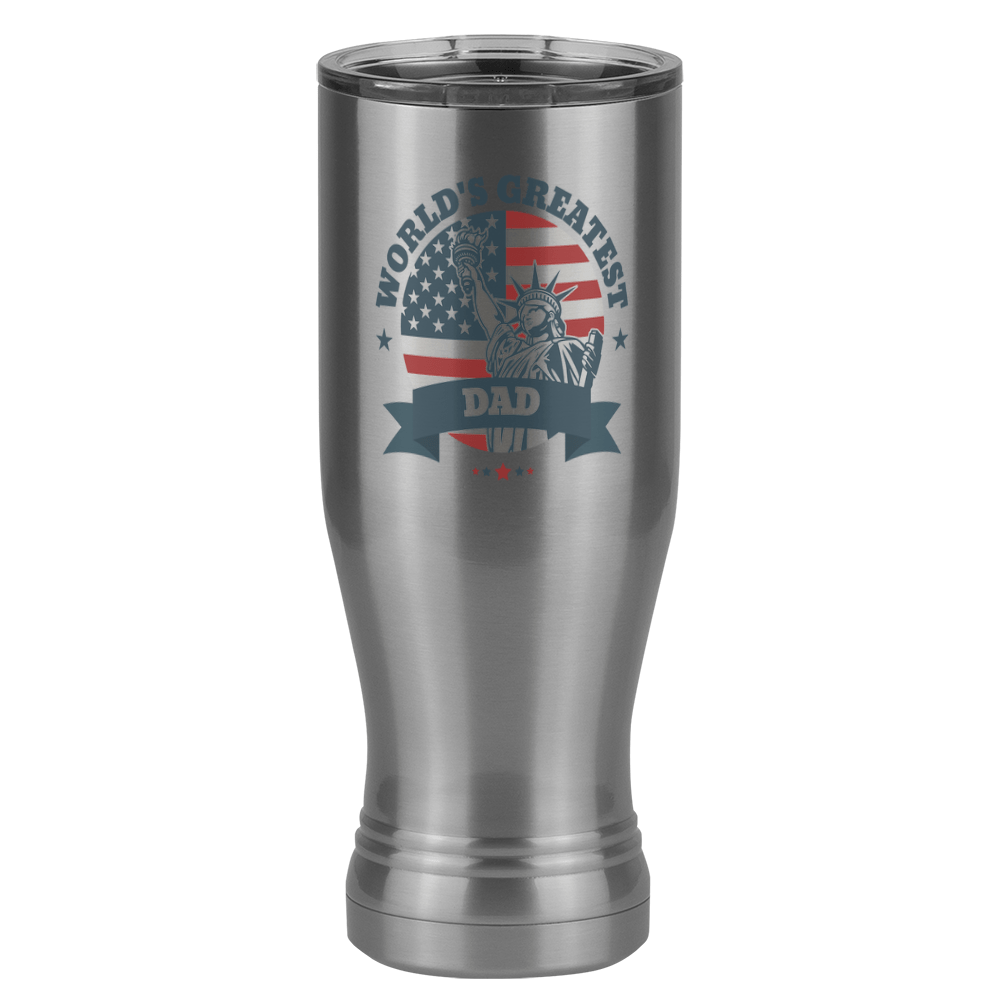 World's Greatest Dad Pilsner Tumbler (20 oz) - USA Statue of Liberty - Right View