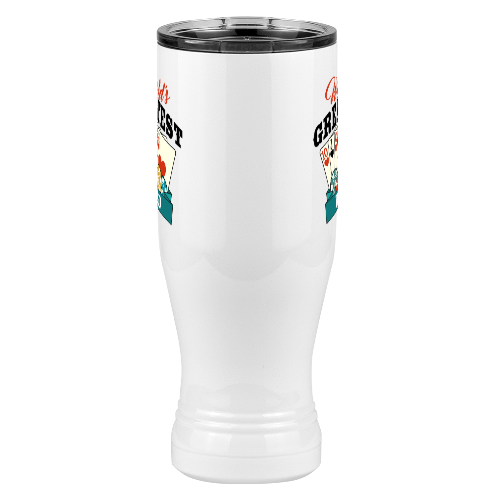World's Greatest Dad Pilsner Tumbler (20 oz) - Poker - Front View
