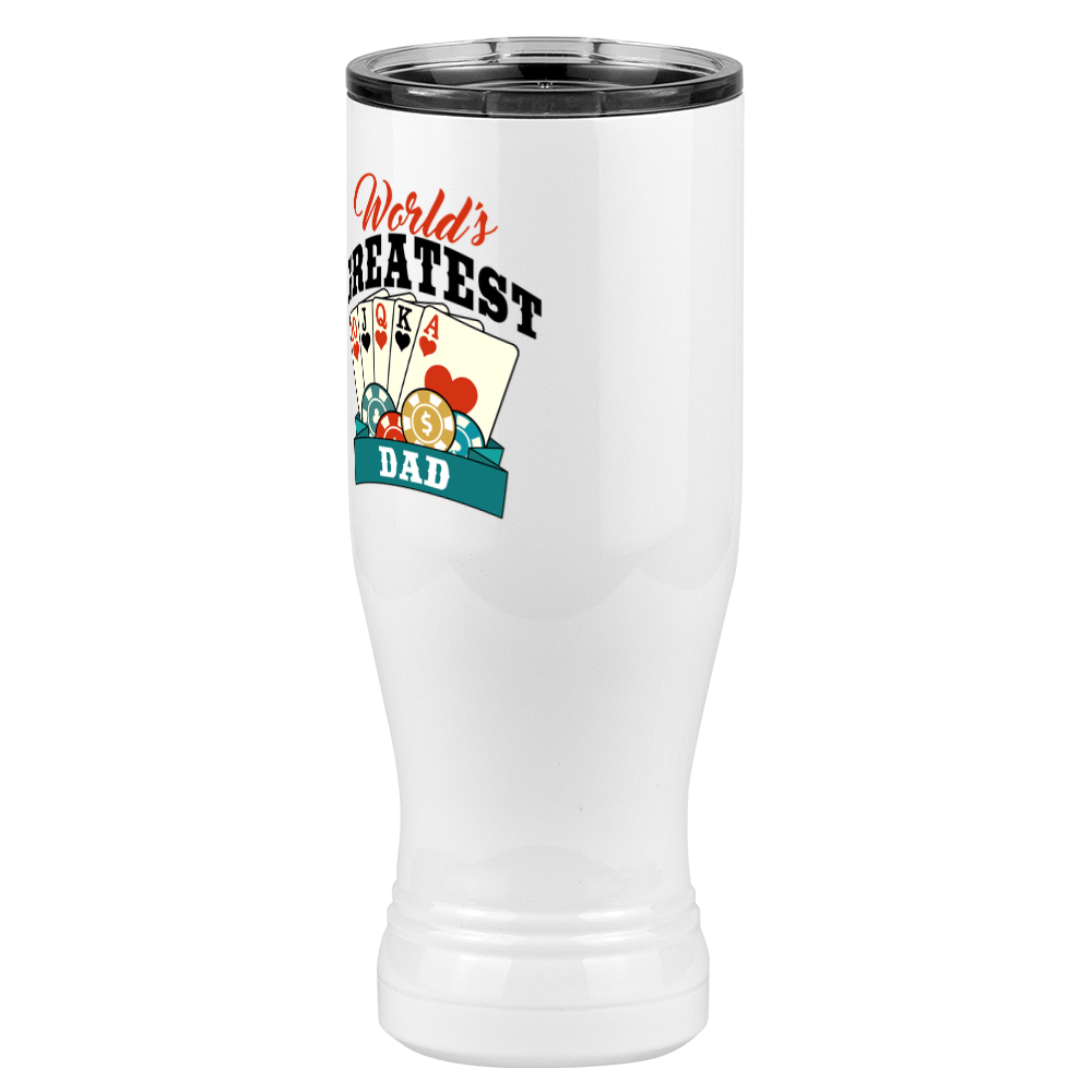 World's Greatest Dad Pilsner Tumbler (20 oz) - Poker - Front Left View