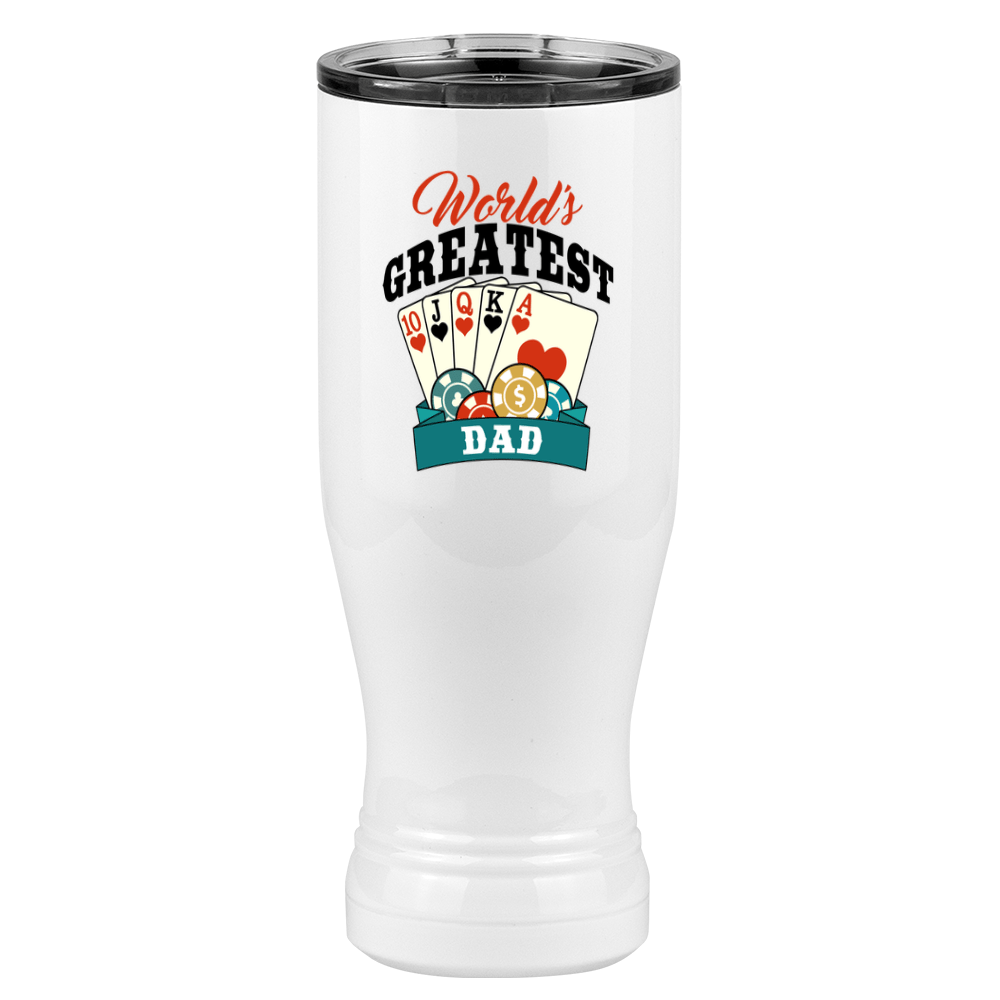 World's Greatest Dad Pilsner Tumbler (20 oz) - Poker - Left View