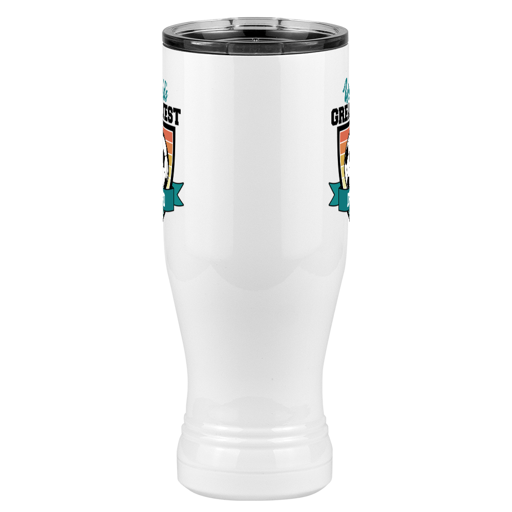 World's Greatest Dad Pilsner Tumbler (20 oz) - Soccer - Front View
