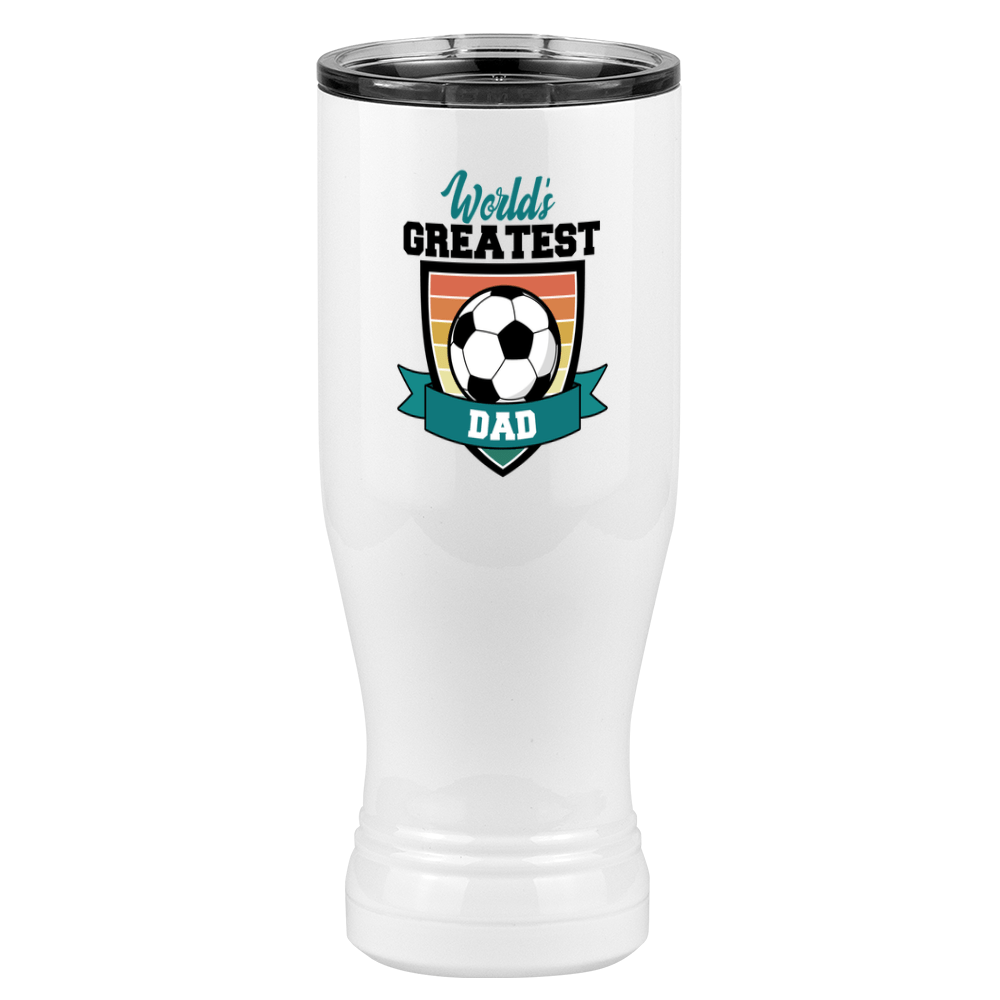 World's Greatest Dad Pilsner Tumbler (20 oz) - Soccer - Right View