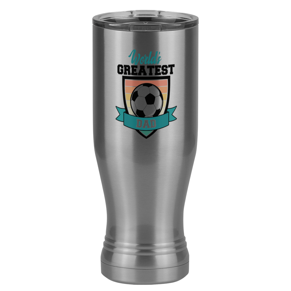 World's Greatest Dad Pilsner Tumbler (20 oz) - Soccer - Right View