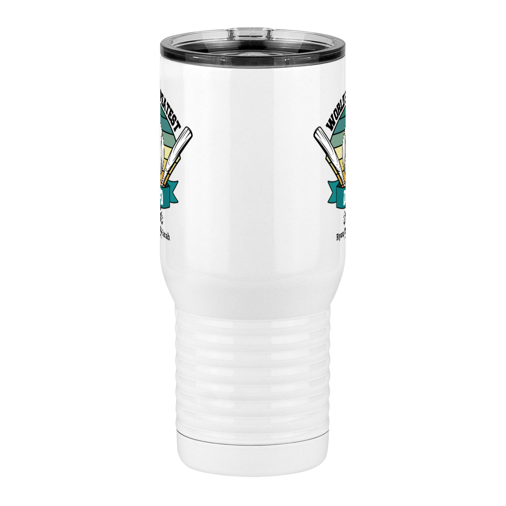 Personalized World's Greatest Travel Coffee Mug Tumbler with Handle (20 oz) - Front View