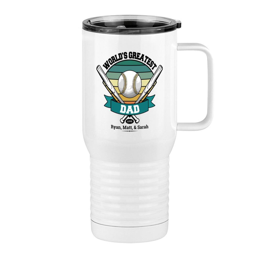Personalized World's Greatest Travel Coffee Mug Tumbler with Handle (20 oz) - Right View