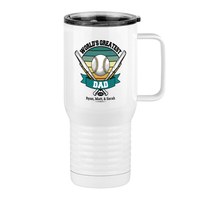 Thumbnail for Personalized World's Greatest Travel Coffee Mug Tumbler with Handle (20 oz) - Right View