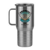 Thumbnail for Personalized World's Greatest Travel Coffee Mug Tumbler with Handle (20 oz) - Left View