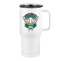 Thumbnail for World's Greatest Dad Travel Coffee Mug Tumbler with Handle (20 oz) - Baseball - Right View