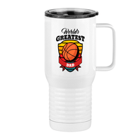 Thumbnail for World's Greatest Dad Travel Coffee Mug Tumbler with Handle (20 oz) - Basketball - Right View