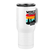 Thumbnail for World's Greatest Dad Travel Coffee Mug Tumbler with Handle (20 oz) - Biking - Front Right View