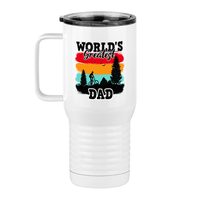 Thumbnail for World's Greatest Dad Travel Coffee Mug Tumbler with Handle (20 oz) - Biking - Left View