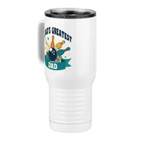 Thumbnail for World's Greatest Dad Travel Coffee Mug Tumbler with Handle (20 oz) - Bowling - Front Left View