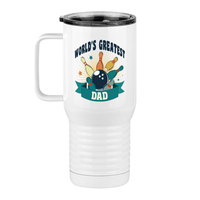 Thumbnail for World's Greatest Dad Travel Coffee Mug Tumbler with Handle (20 oz) - Bowling - Left View