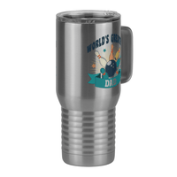 Thumbnail for World's Greatest Dad Travel Coffee Mug Tumbler with Handle (20 oz) - Bowling - Front Right View