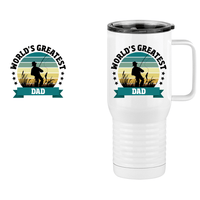 Thumbnail for World's Greatest Dad Travel Coffee Mug Tumbler with Handle (20 oz) - Fishing - Design View
