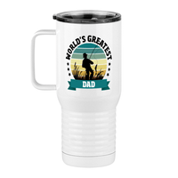 Thumbnail for World's Greatest Dad Travel Coffee Mug Tumbler with Handle (20 oz) - Fishing - Left View