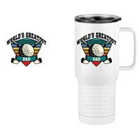 Thumbnail for World's Greatest Dad Travel Coffee Mug Tumbler with Handle (20 oz) - Golf - Design View