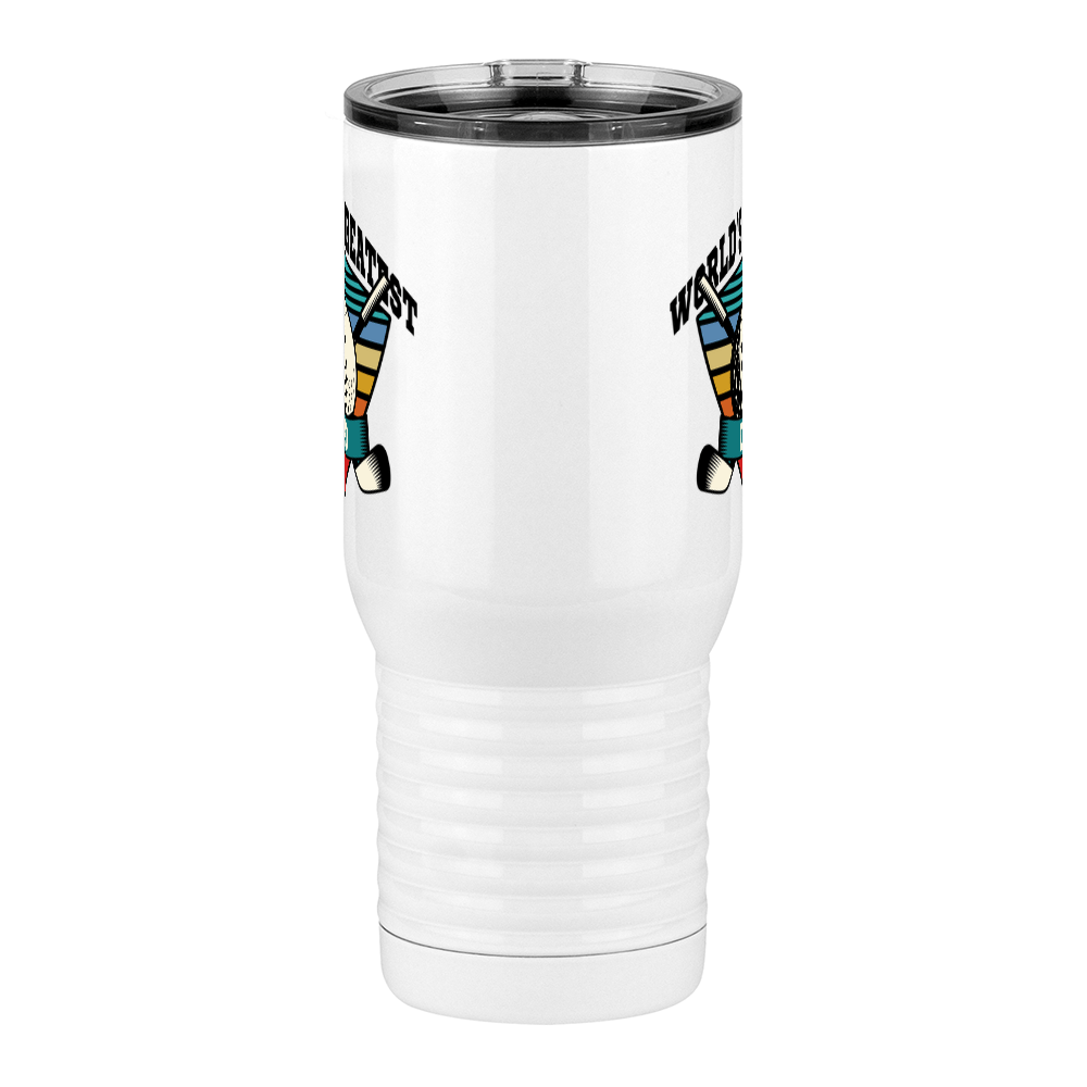 World's Greatest Dad Travel Coffee Mug Tumbler with Handle (20 oz) - Golf - Front View
