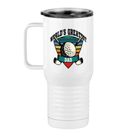 Thumbnail for World's Greatest Dad Travel Coffee Mug Tumbler with Handle (20 oz) - Golf - Left View