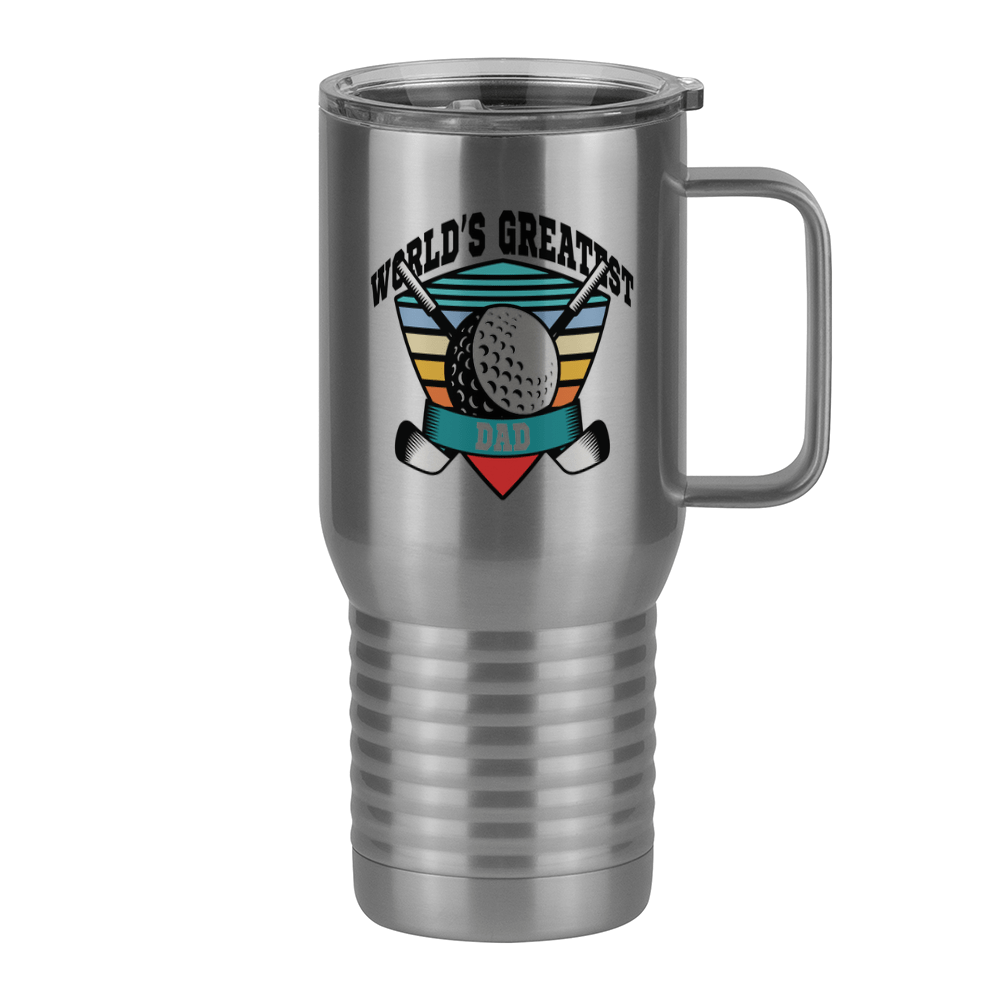 World's Greatest Dad Travel Coffee Mug Tumbler with Handle (20 oz) - Golf - Right View
