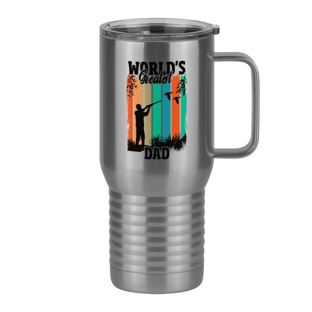World's Greatest Dad Travel Coffee Mug Tumbler with Handle (20 oz) - Hunting - Right View