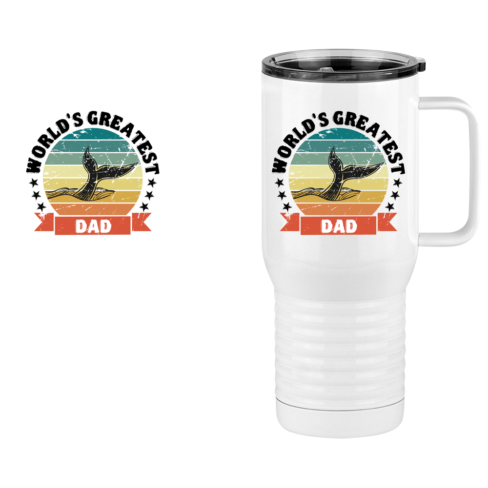 World's Greatest Dad Travel Coffee Mug Tumbler with Handle (20 oz) - Nature - Design View
