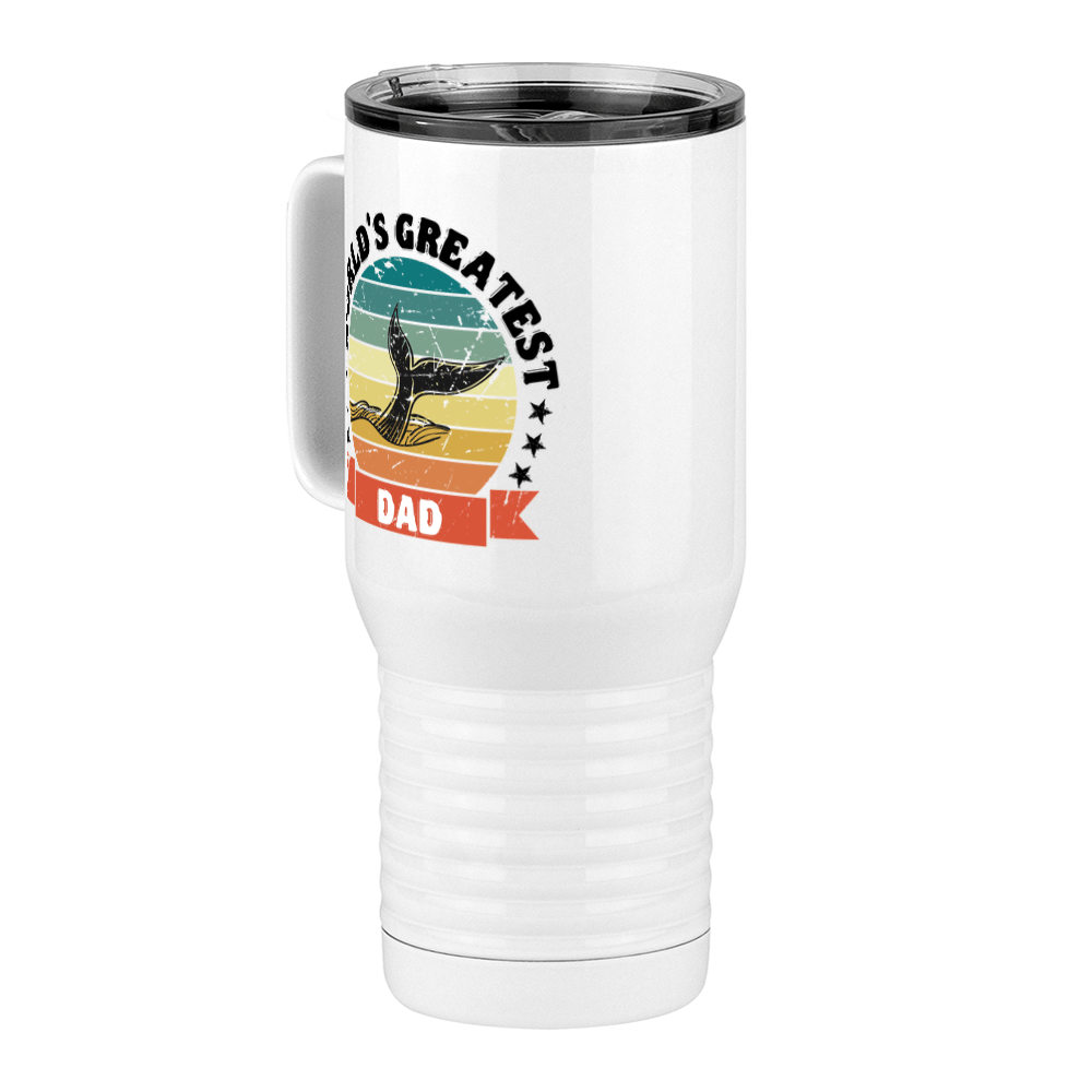World's Greatest Dad Travel Coffee Mug Tumbler with Handle (20 oz) - Nature - Front Left View