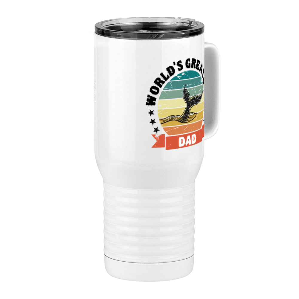 World's Greatest Dad Travel Coffee Mug Tumbler with Handle (20 oz) - Nature - Front Right View