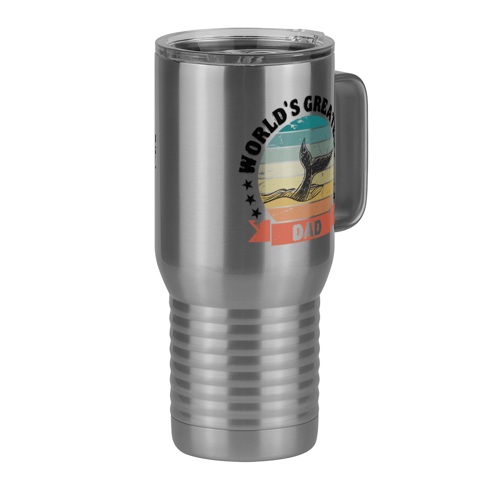 World's Greatest Dad Travel Coffee Mug Tumbler with Handle (20 oz) - Nature - Front Right View