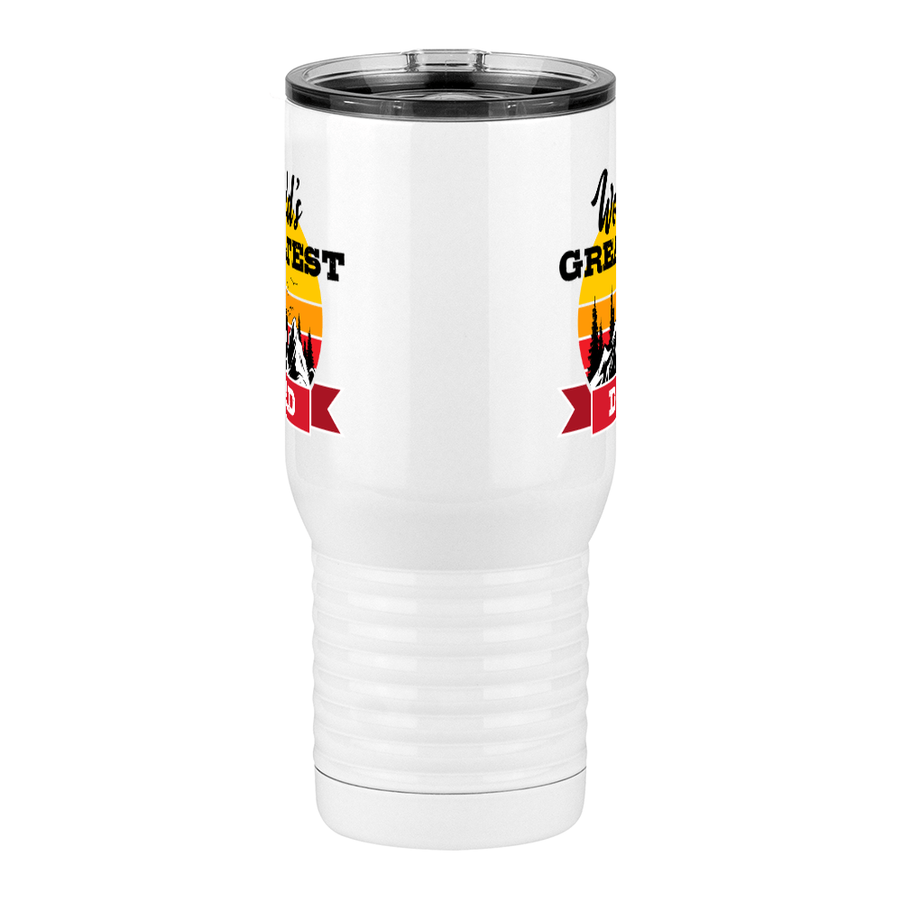 World's Greatest Dad Travel Coffee Mug Tumbler with Handle (20 oz) - Outdoors - Front View