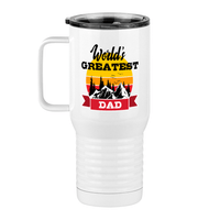 Thumbnail for World's Greatest Dad Travel Coffee Mug Tumbler with Handle (20 oz) - Outdoors - Left View