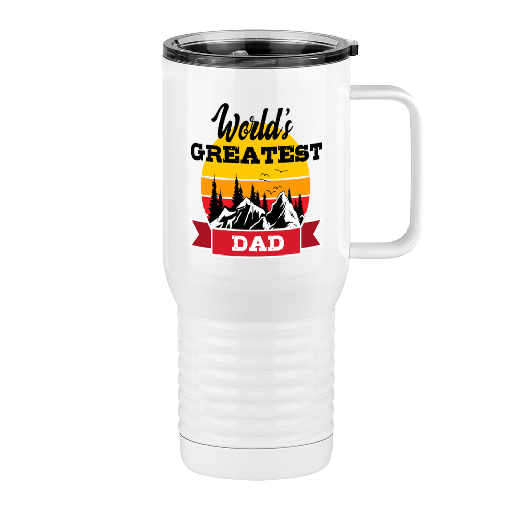 World's Greatest Dad Travel Coffee Mug Tumbler with Handle (20 oz) - Outdoors - Right View