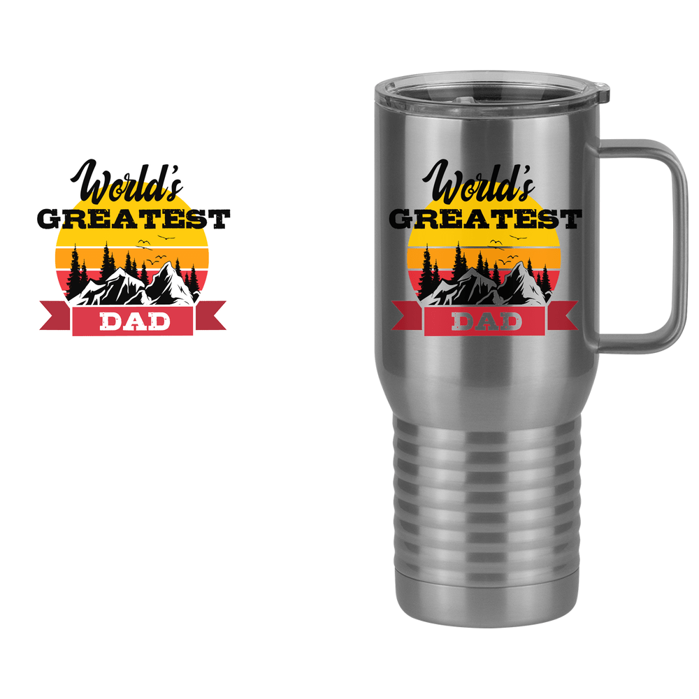 World's Greatest Dad Travel Coffee Mug Tumbler with Handle (20 oz) - Outdoors - Design View