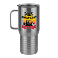 Thumbnail for World's Greatest Dad Travel Coffee Mug Tumbler with Handle (20 oz) - Outdoors - Left View